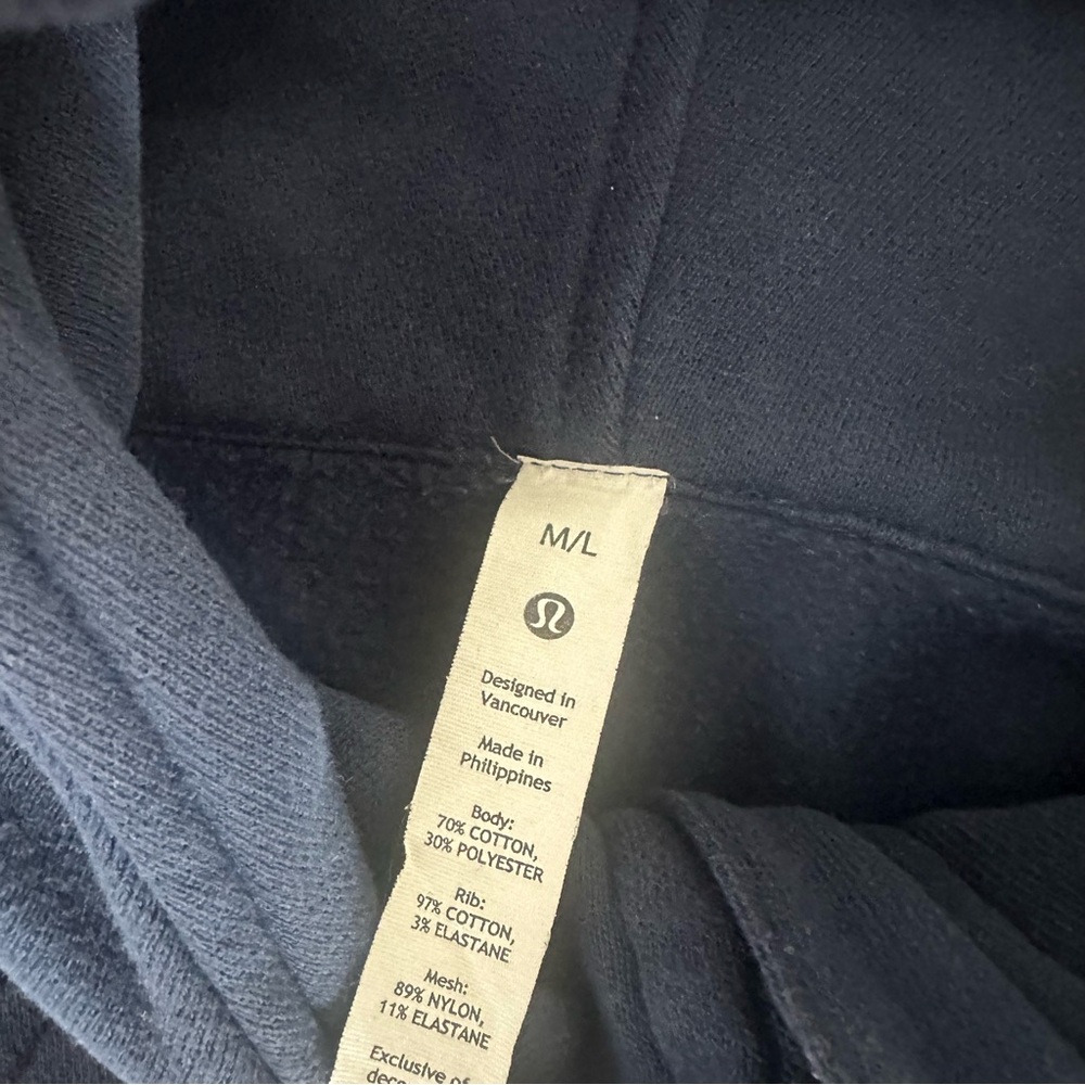 Lululemon Scuba Oversized Half-Zip Hoodie Mineral Blue M/L - Picture 6 of 7